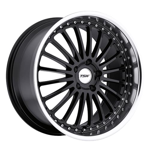 TSW Silverstone Gloss Black W/ Mirror Lip - Part Number 1980SIL455112B72 TSW Silverstone Gloss Black W/ Mirror Lip Photo