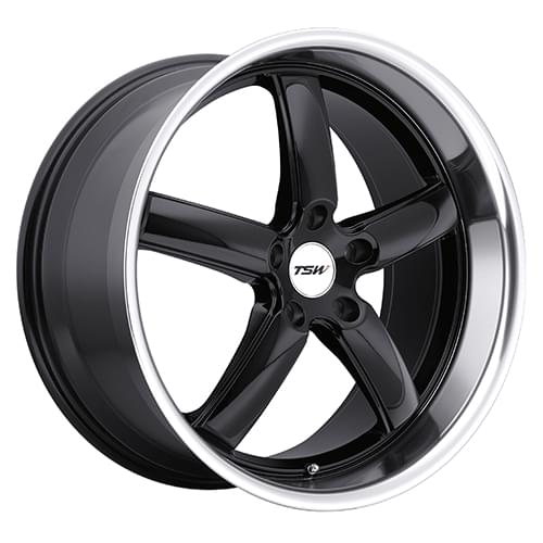 TSW Stowe Gloss Black W/ Mirror Lip - Part Number 1980STW205120B76 TSW Stowe Gloss Black W/ Mirror Lip Photo