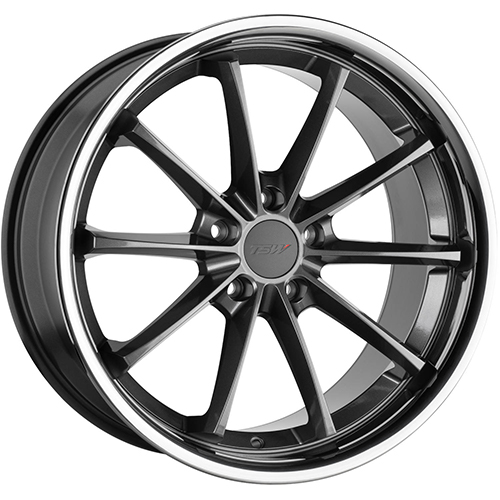 TSW Sweep Gunmetal W Stainless Lip - Part Number 2085SWP205114G76 TSW Sweep Gunmetal W Stainless Lip Photo