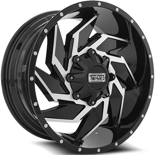 Twisted Offroad Raptor T-24 Black Machined - Part Number T-24209061351397+0GBM Twisted Offroad Raptor T-24 Black Machined Photo