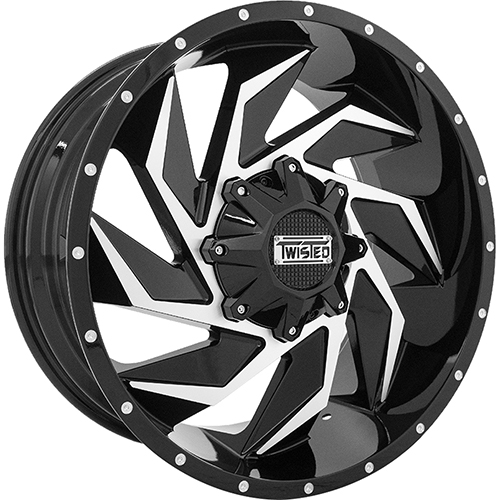 Twisted Offroad Vixon T-27 Black Machined - Part Number T-27241451143127-76GBM Twisted Offroad Vixon T-27 Black Machined Photo