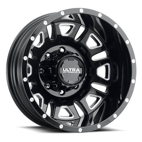 Ultra Hunter 003 Gloss Black Machined Accents Dually Rear - Part Number 003-6670RSB Ultra Hunter 003 Gloss Black Machined Accents Dually Rear Photo
