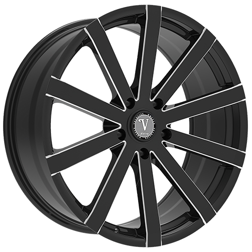 Velocity Wheel VW12 Black Milled - Part Number VW12-28185BMW Velocity Wheel VW12 Black Milled Photo