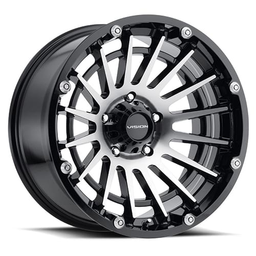 Vision Offroad Creep 417 Black W/ Machined Face - Part Number 417-7981GBMF12 Vision Offroad Creep 417 Black W/ Machined Face Photo