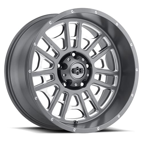 Vision Offroad Widow 418 Satin Gray Milled - Part Number 418-20087SGMS-25 Vision Offroad Widow 418 Satin Gray Milled Photo