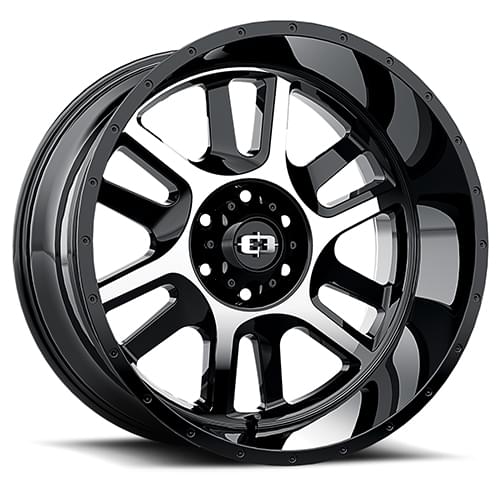 Vision Offroad Split 419 Black W/ Machined Face - Part Number 419-8983GBMF12 Vision Offroad Split 419 Black W/ Machined Face Photo