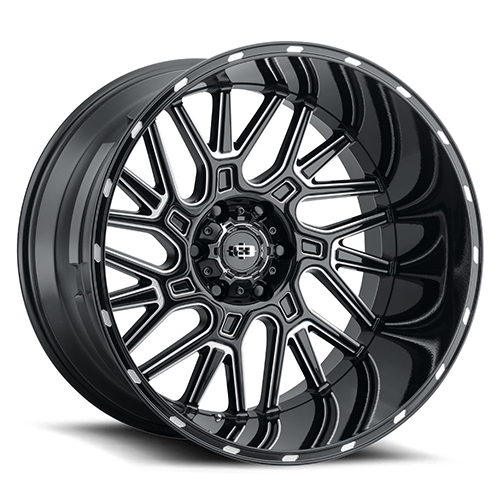 Vision Offroad Brawl 404 Gloss Black W/ Milled Spokes