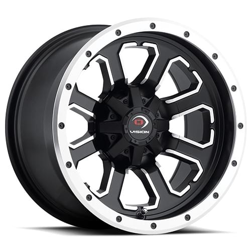 Vision Offroad Commander 548 Black W/ Machined Face - Part Number 548-127136MBMF4 Vision Offroad Commander 548 Black W/ Machined Face Photo