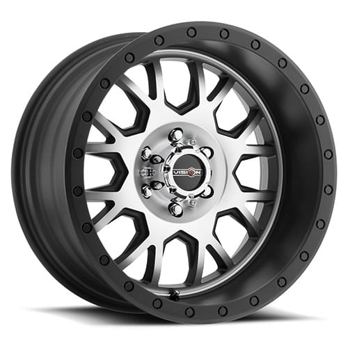 Vision Offroad Invader GV8 Black W/ Machined Face - Part Number GV8-8970MBMF12 Vision Offroad Invader GV8 Black W/ Machined Face Photo
