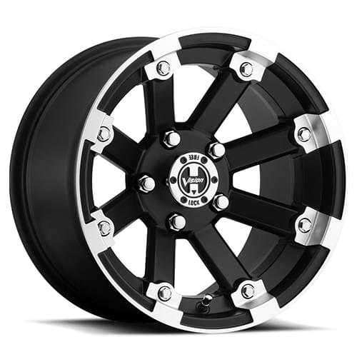 Vision Offroad Lock Out 393 Matte Black W/ Machined - Part Number 393-157136MBML4 Vision Offroad Lock Out 393 Matte Black W/ Machined Photo