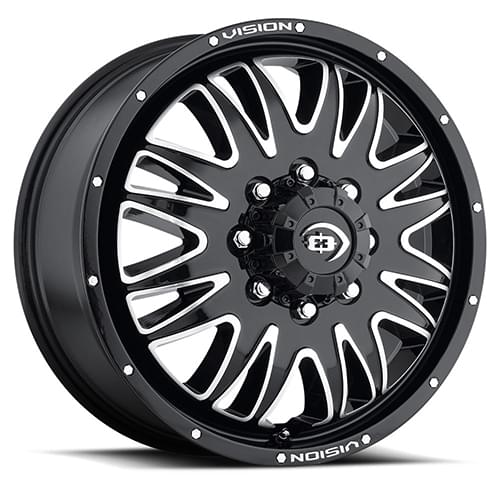 Vision Offroad Rival 401 Black W/ Machined Face Fro - Part Number 401-2881BMFF116 Vision Offroad Rival 401 Black W/ Machined Face Fro Photo