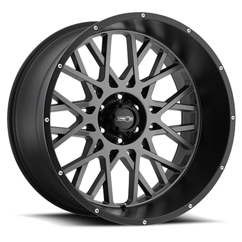 Vision Offroad Rocker 412 Anthracite W/ Black Lip - Part Number 412-22081ABL-19 Vision Offroad Rocker 412 Anthracite W/ Black Lip Photo
