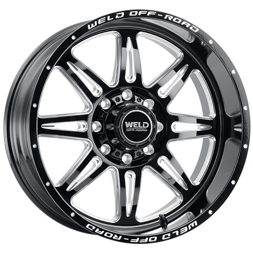 Weld Off-Road Cheyenne W132 Gloss Black Milled - Part Number W13220098600 Weld Off-Road Cheyenne W132 Gloss Black Milled Photo