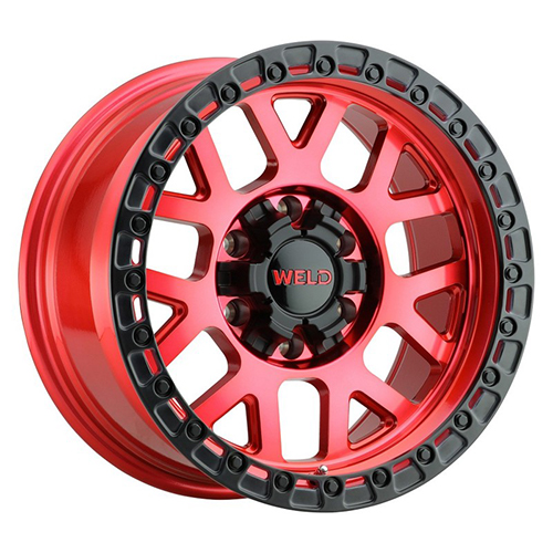 Weld Off-Road Cinch Candy Red W/ Satin Black Lip - Part Number W13379098450 Weld Off-Road Cinch Candy Red W/ Satin Black Lip Photo