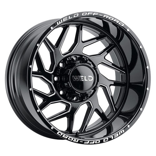 Weld Off-Road Fulcrum W117 Gloss Black Milled - Part Number W11709098575 Weld Off-Road Fulcrum W117 Gloss Black Milled Photo