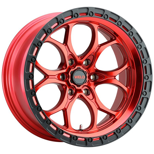 Weld Off-Road Ledge Six W134 Candy Red W/ Gloss Black Lip - Part Number W13479089500 Weld Off-Road Ledge Six W134 Candy Red W/ Gloss Black Lip Photo