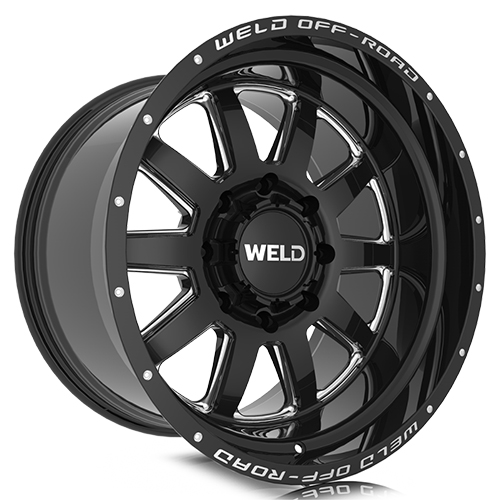 Weld Off-Road Stealth W102 Gloss Black Milled - Part Number W10289026450 Weld Off-Road Stealth W102 Gloss Black Milled Photo
