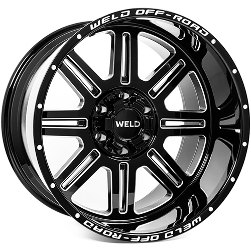 Weld Off-Road Chasm W103 Gloss Black Milled - Part Number W10320098475 Weld Off-Road Chasm W103 Gloss Black Milled Photo