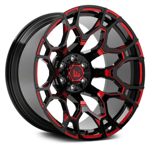 Wesrock Spur Black Milled w/ Red Tint