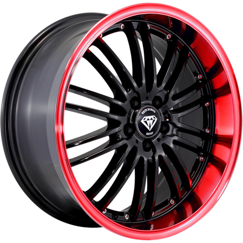 White Diamond W820 Black w/ Red Lip