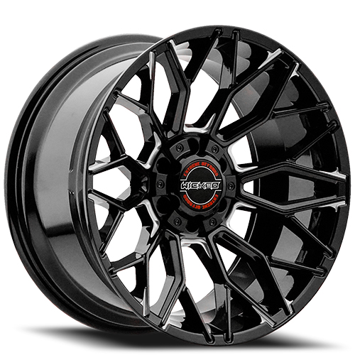 Wicked W934 Gloss Black Milled - Part Number W934220267-19GBMW Wicked W934 Gloss Black Milled Photo