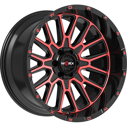 Worx 818MBR Gloss Black Machined Face W/ Red Tint - Part Number 818MBR-2226844 Worx 818MBR Gloss Black Machined Face W/ Red Tint Photo