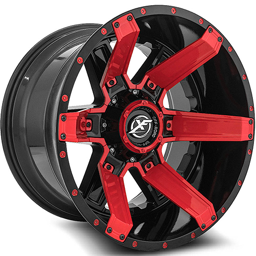 XF Offroad XF-214 Gloss Black W/ Red Inserts - Part Number XF-214201051397150-12GBRIS XF Offroad XF-214 Gloss Black W/ Red Inserts Photo