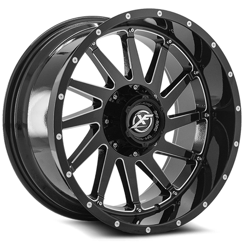 XF Offroad XF-216 Gloss Black Milled - Part Number XF-216209061351397+12GBM XF Offroad XF-216 Gloss Black Milled Photo