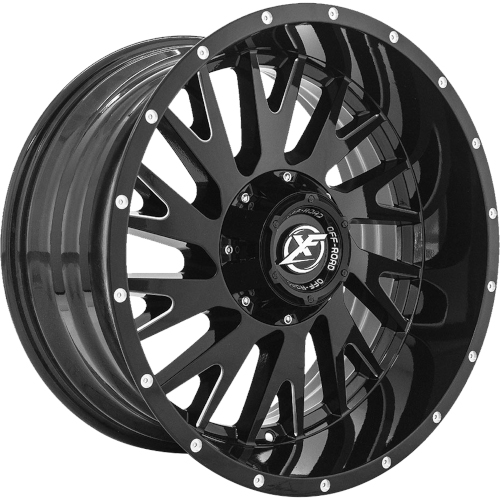 XF Offroad XF-221 Gloss Black Milled - Part Number XF-221201051351397-24GBML XF Offroad XF-221 Gloss Black Milled Photo