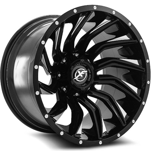 XF Offroad XF-224 Gloss Black Milled - Part Number XF-224261451143127-76GBML XF Offroad XF-224 Gloss Black Milled Photo