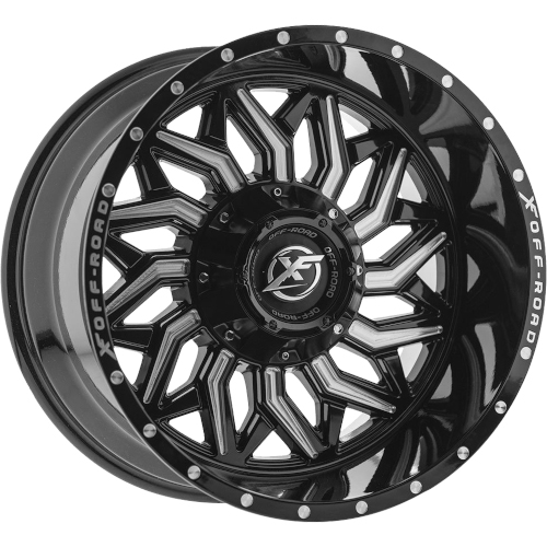 XF Offroad XF-228 Gloss Black Milled - Part Number XF-228201051143127-12GBML XF Offroad XF-228 Gloss Black Milled Photo