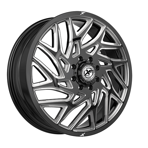 XF Offroad XF-229 Gloss Black Milled Dually Front