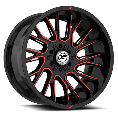 XF Offroad XF-230 Gloss Black Machined W/ Red Milled Accents - Part Number XF-2301790430BMR XF Offroad XF-230 Gloss Black Machined W/ Red Milled Accents Photo