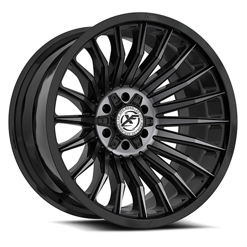 XF Offroad XF-231 Gloss Black Machined W/ Titanium Double Dark Tint Photo