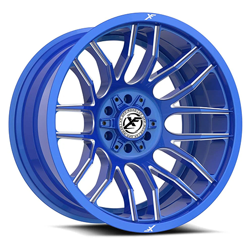 XF Offroad XF-232 Anodized Blue Milled W/ Blue Milled Logo