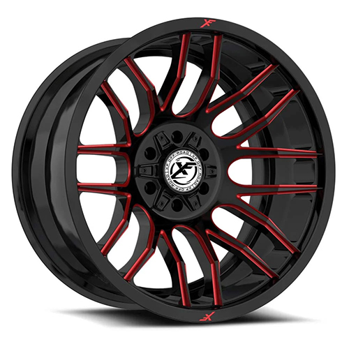 XF Offroad XF-232 Gloss Black W/ Red Milled Accents