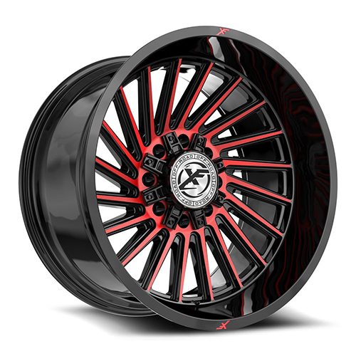 XF Offroad XF-239 Gloss Black W/ Red Milled Accents - Part Number XF-239201081651170-24BMR XF Offroad XF-239 Gloss Black W/ Red Milled Accents Photo