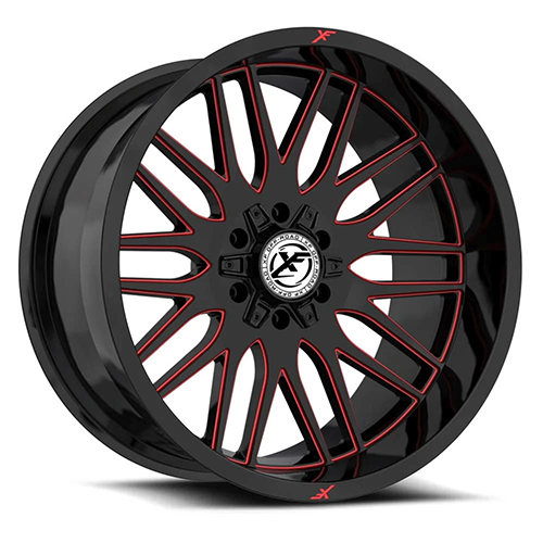 XF Offroad XF-240 Gloss Black W/ Red Milled Accents - Part Number XF-240201081651170-12GBRM XF Offroad XF-240 Gloss Black W/ Red Milled Accents Photo
