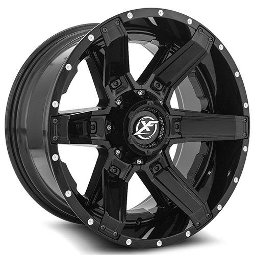 XF Offroad XF-214 Gloss Black W/ Gloss Black Insert - Part Number XF-214209081651170+12GBBIS XF Offroad XF-214 Gloss Black W/ Gloss Black Insert Photo