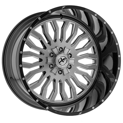 XF Flow XFX-305 Brushed Black Milled Window with Black Lip - Part Number XFX-305171061351397-12GBBRMW XF Flow XFX-305 Brushed Black Milled Window with Black Lip Photo