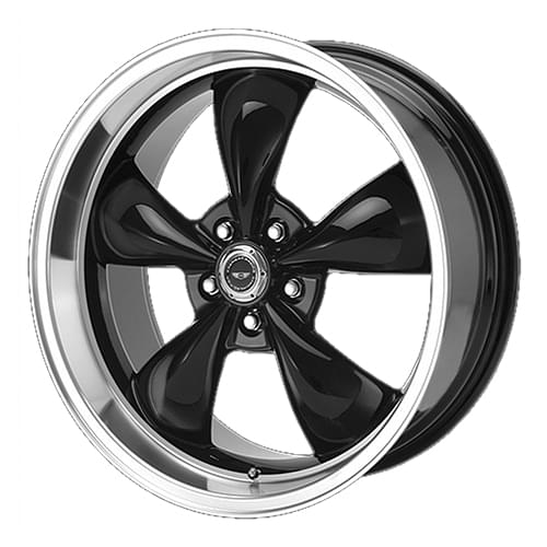 American Racing Torq Thrust M AR105 Black W/ Machined Lip - Part Number AR105M6752B American Racing Torq Thrust M AR105 Black W/ Machined Lip Photo
