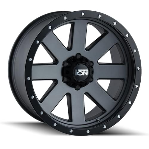 Ion Alloy 134 Matte Gunmetal W/ Black Beadlock - Part Number 134-2983MG Ion Alloy 134 Matte Gunmetal W/ Black Beadlock Photo