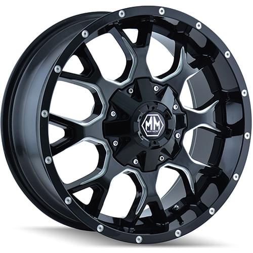 Mayhem Warrior 8015 Black W/ Milled Spokes - Part Number 8015-2178M Mayhem Warrior 8015 Black W/ Milled Spokes Photo