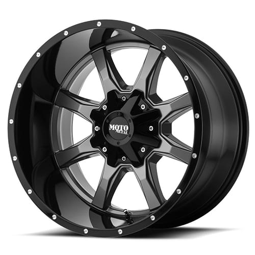 Moto Metal MO970 Gloss Gray W/ Gloss Black Lip - Part Number MO97067036442 Moto Metal MO970 Gloss Gray W/ Gloss Black Lip Photo