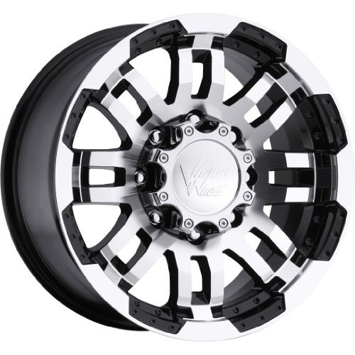 Vision Offroad Warrior VI375 Black W/ Machined Face - Part Number 375XL8732GBMF55 Vision Offroad Warrior VI375 Black W/ Machined Face Photo